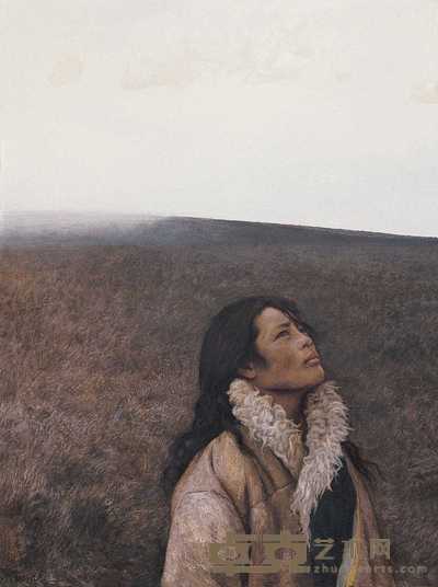张文源 1989年 飘逝的云 66×87cm